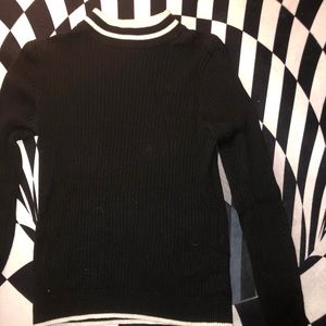 black turtleneck sweater